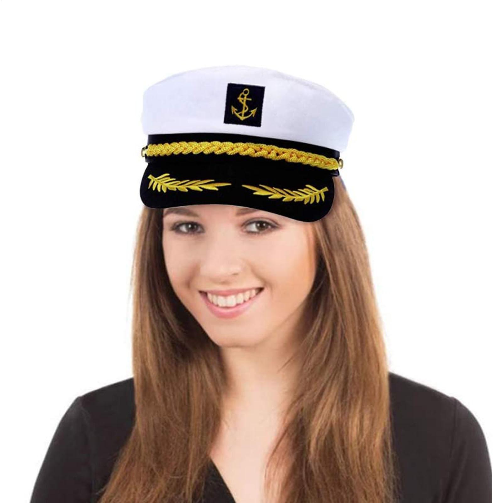 Snapback Hat Flat - Adult Yacht-Sailor Captain Hat Adjustable Men's