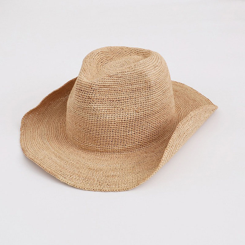 Cowboy Hat Straw - Natural Raffia Straw Hat For Women