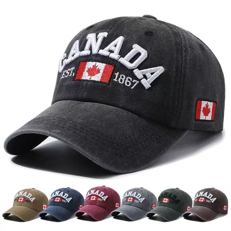 Trucker Cap Mesh - CANADA Vintage Washed Denim Snapback Peaked