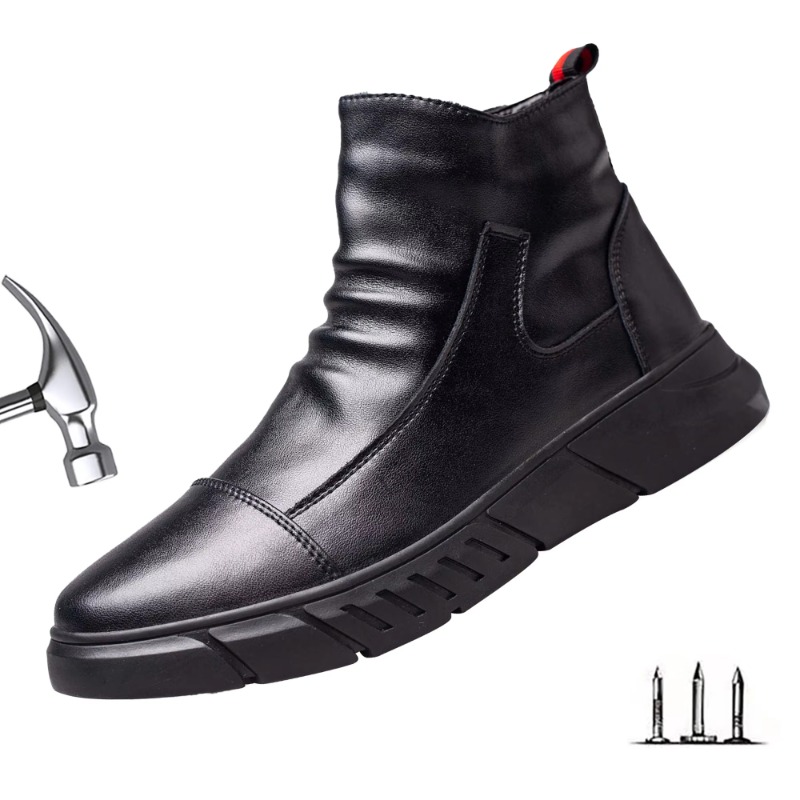 Snapback Hat Flat - Fashion 2025 Black Leather Safety Work