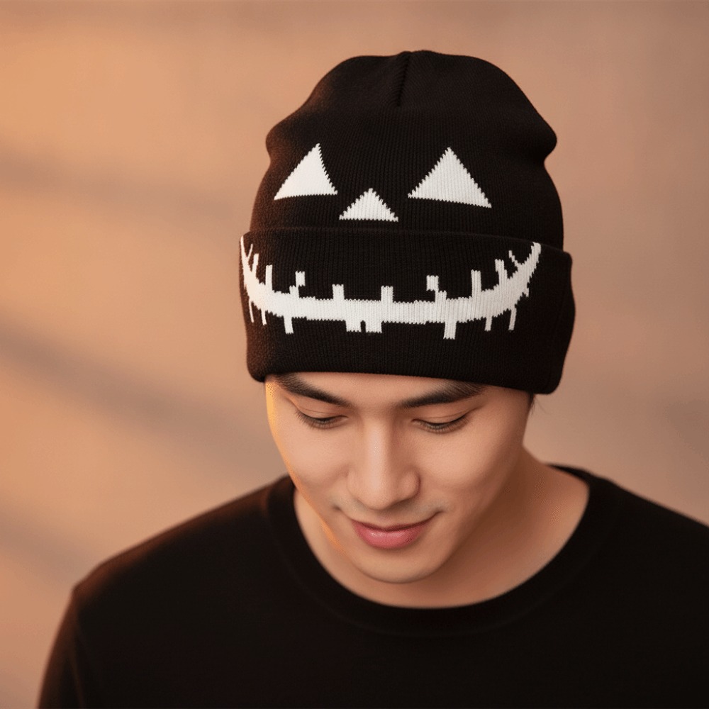 Knitted Fabric Pumpkin Beanie  - Beanie Cuffed Knit recension och pris