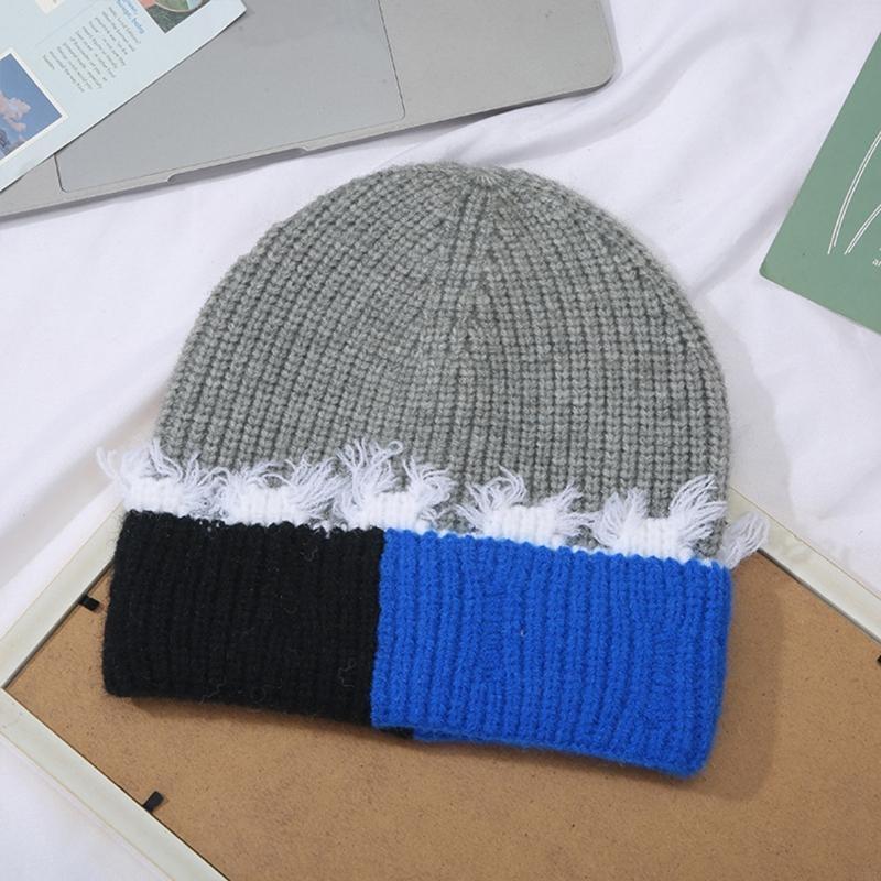 Korean Version Color Matching  - Beanie Cuffed Knit recension och pris