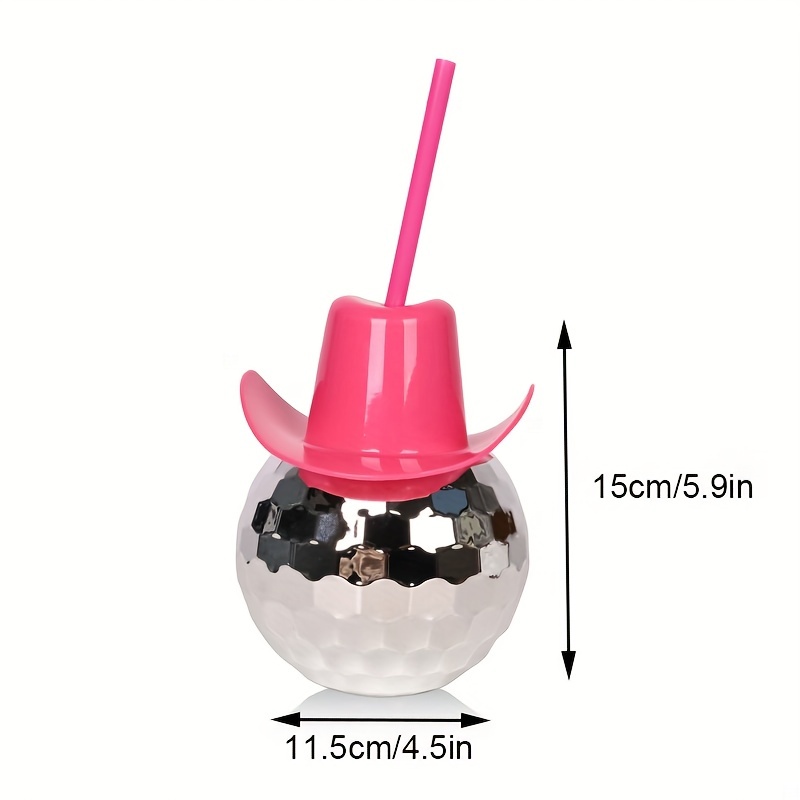 Disco Ball Cowboy Hat Tumbler  - Cowboy Hat Straw recension och pris