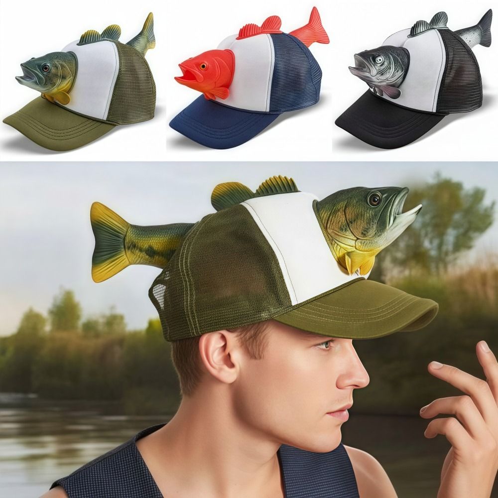 Funny 3D Fish Animal Trucker H - Trucker Cap Mesh recension och pris