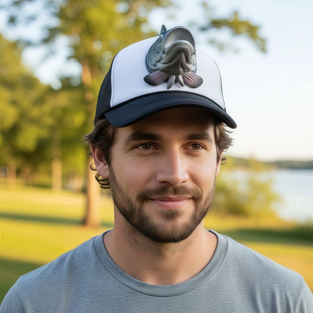 Funny 3D Fish Animal Trucker H - Trucker Cap Mesh recension och pris