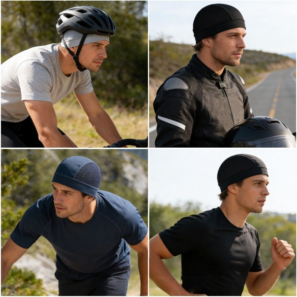 Casual Thin Mesh Skull Beanie  - Skull Cap Helmet Liner recension och pris