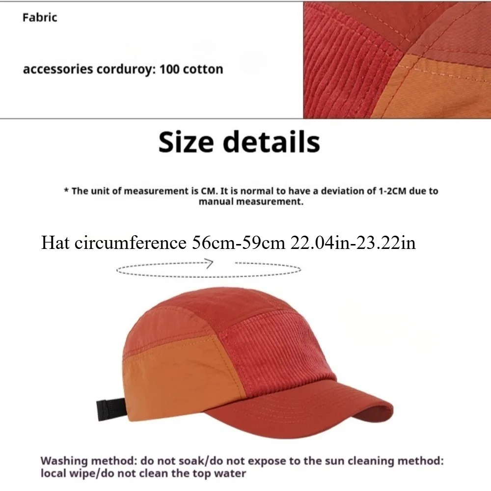 5 Panel Street Style Workwear  - Corduroy Cap 5 Panel recension och pris
