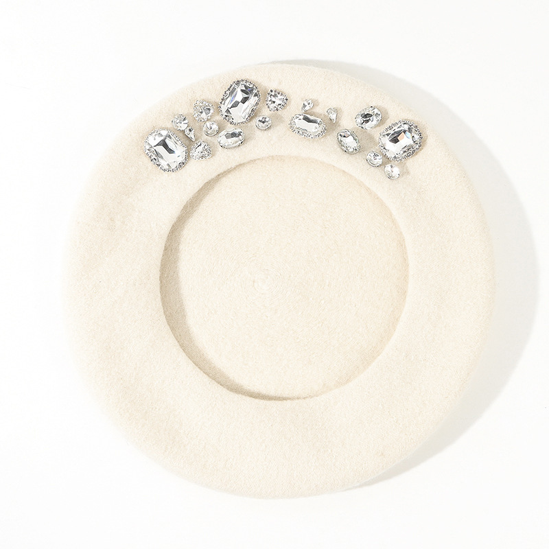 Stunning Rhinestone Wool Beret - Beret French Wool recension och pris
