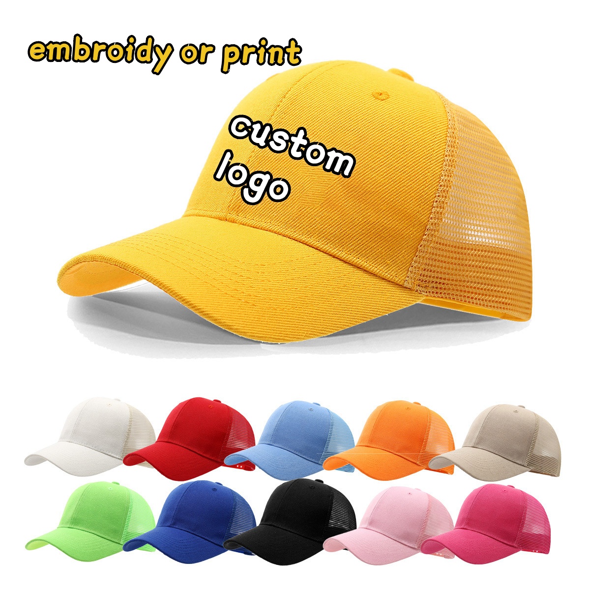 Custom Logo Cap Embroidery Pri - Trucker Cap Mesh recension och pris