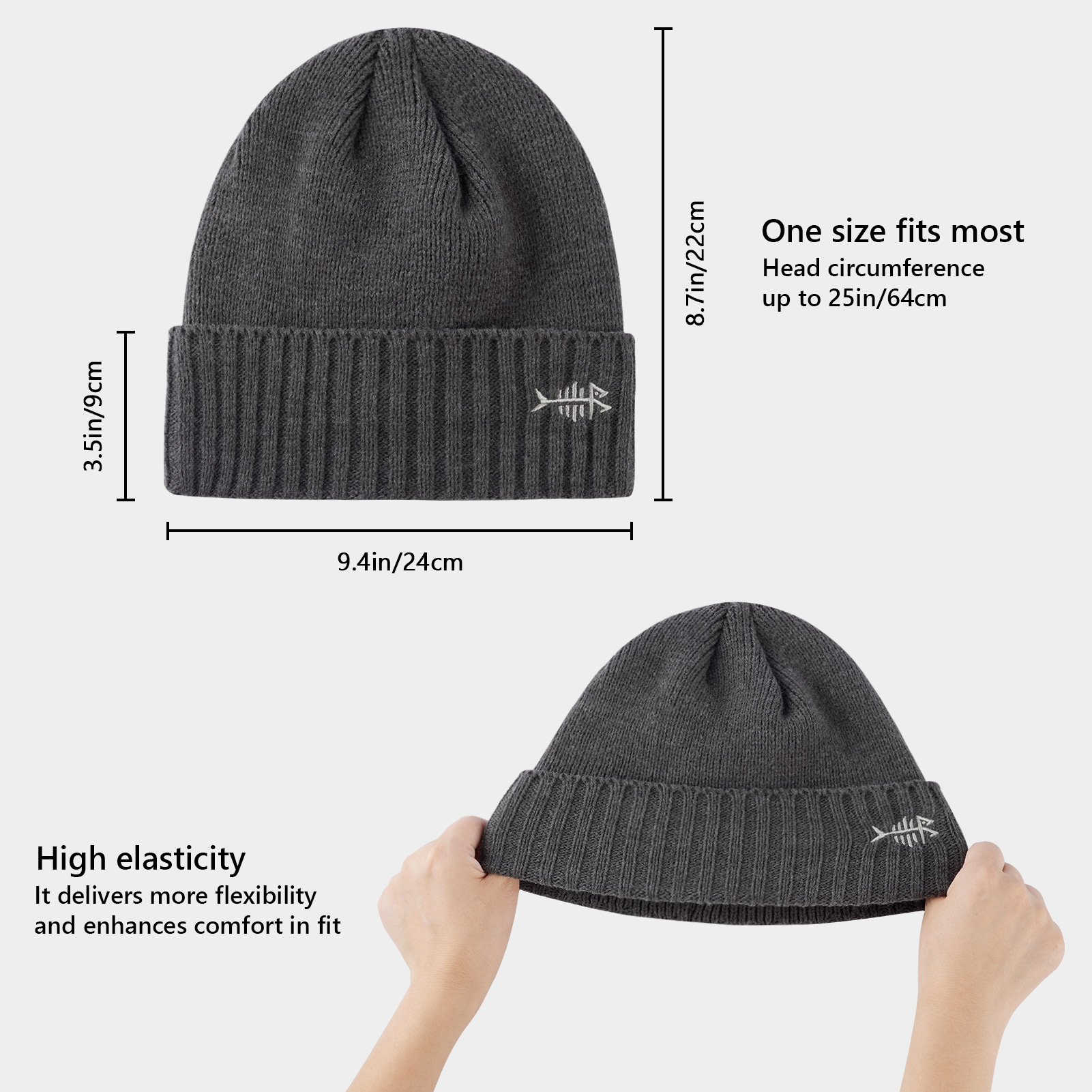 BASSDASH Winter Beanie Hats wi - Beanie Cuffed Knit recension och pris