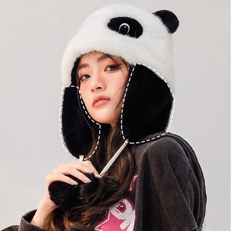 Panda Ear Hat Panda Earflap Ha - Trapper Hat Ear Flap recension och pris