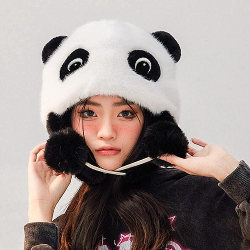 Panda Ear Hat Panda Earflap Ha - Trapper Hat Ear Flap recension och pris