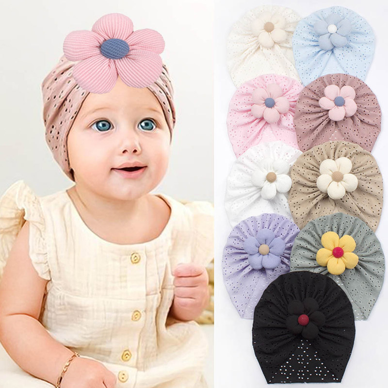 3D Flower Baby Turban Cap Summ - Dad Hat Cotton recension och pris