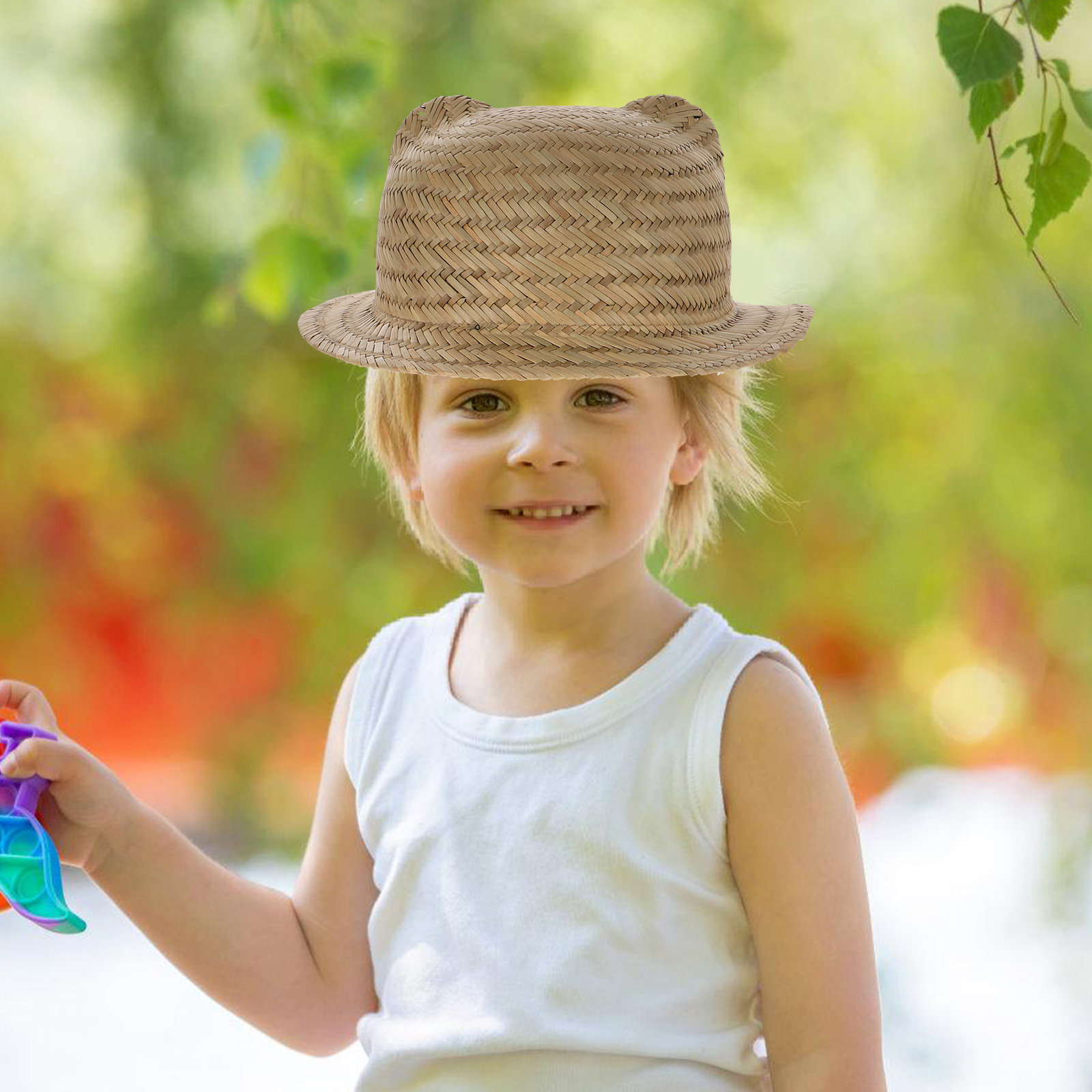 Kids Straw Sun Hat Wide Brim W - Sun Hat Wide Brim recension och pris