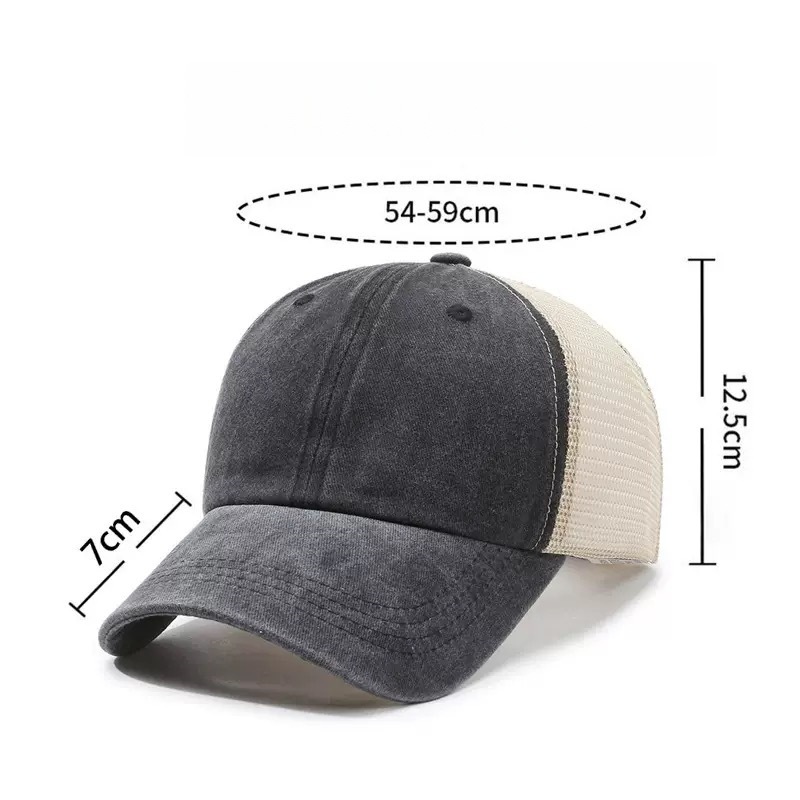Custom Logo Washed Mesh Cap Br - Visor Sun Hat recension och pris