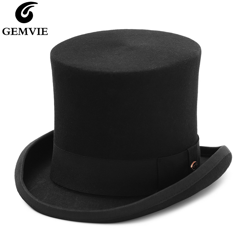 GEMVIE 17cm 100% Wool Felt Top - Fedora Hat Wool recension och pris