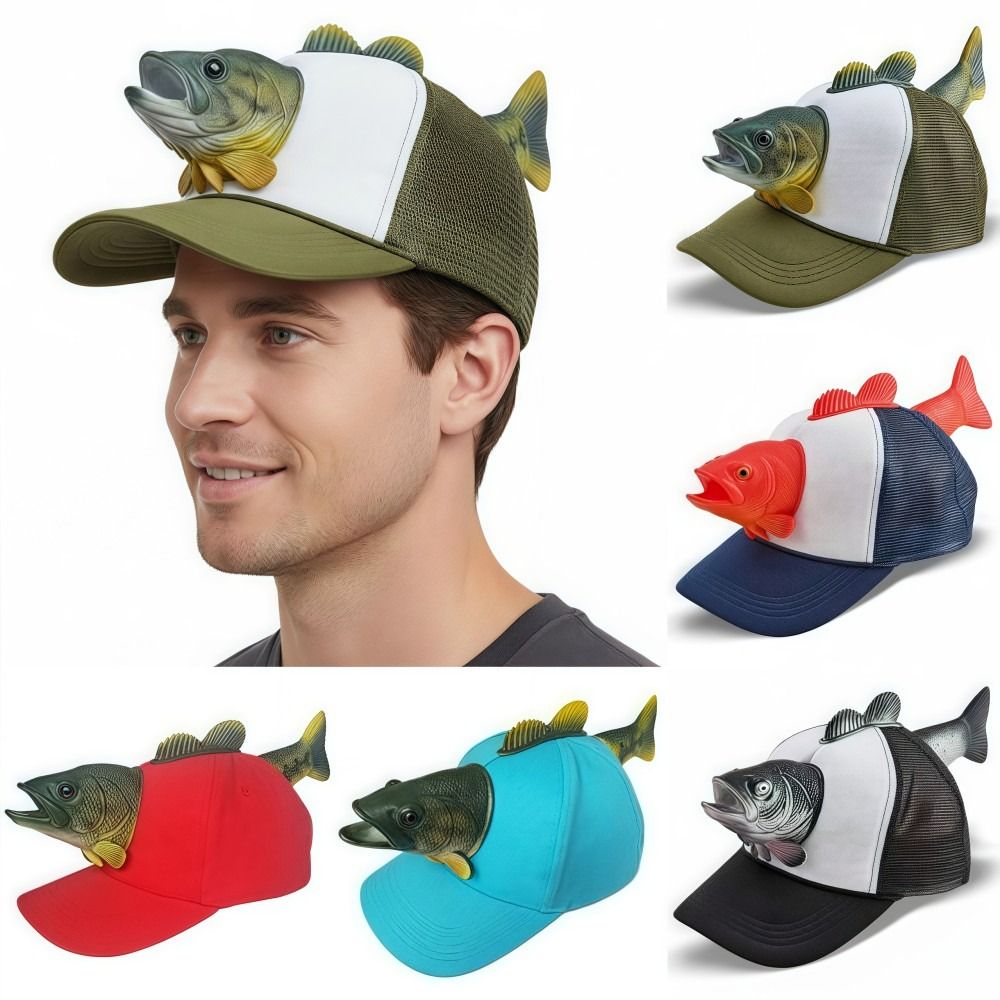 Funny 3D Fish Animal Trucker H - Trucker Cap Mesh recension och pris