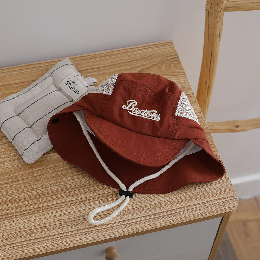 Letter Embroidered Baby Sun Ha - Bucket Hat Cotton recension och pris