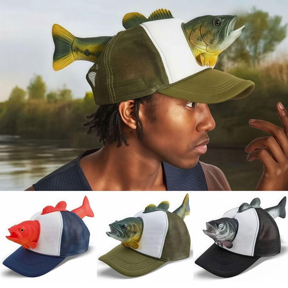 Funny 3D Fish Animal Trucker H - Trucker Cap Mesh recension och pris