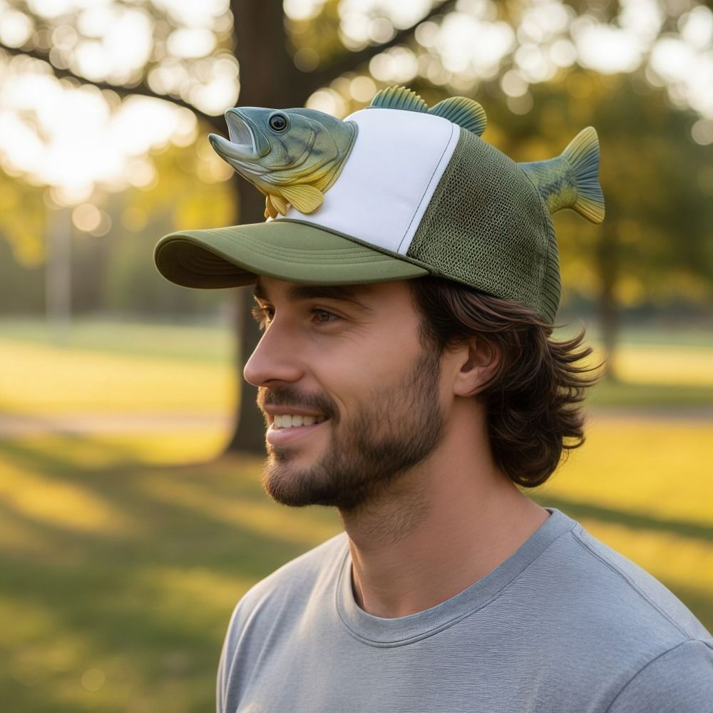 Funny 3D Fish Animal Trucker H - Trucker Cap Mesh recension och pris