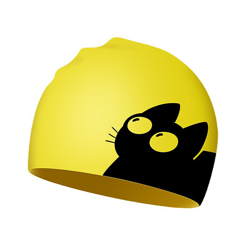 Cute Cat Swimming Cap For Long - Swim Hat Silicone recension och pris