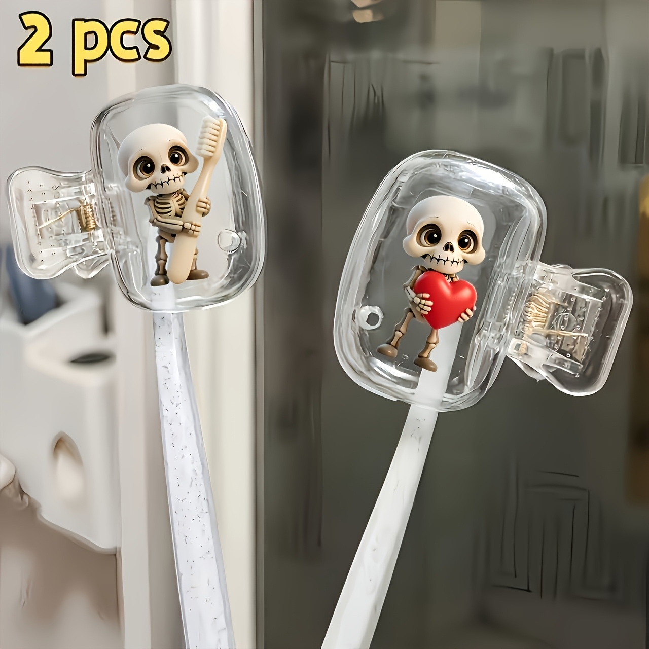 2pcs Skull Portable Toothbrush - Skull Cap Helmet Liner recension och pris
