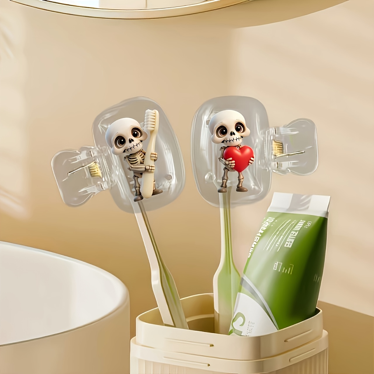 2pcs Skull Portable Toothbrush - Skull Cap Helmet Liner recension och pris