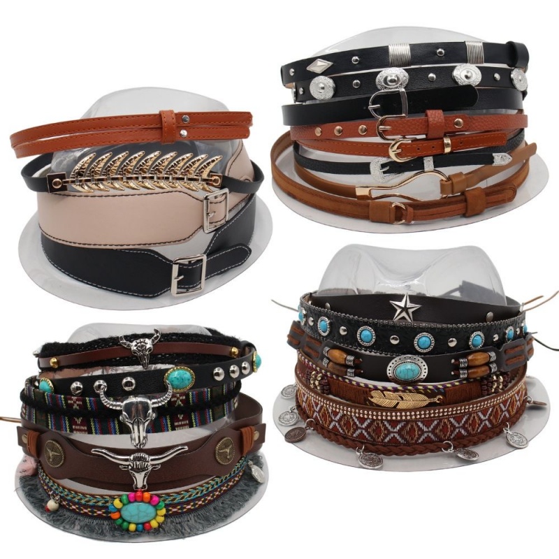 Retro Ethnic Style Belt, Headb - Cowboy Hat Straw recension och pris