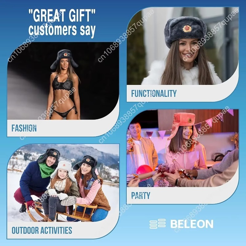 BELEON Ushanka Russian Fur Hat - Winter Trapper Hat recension och pris