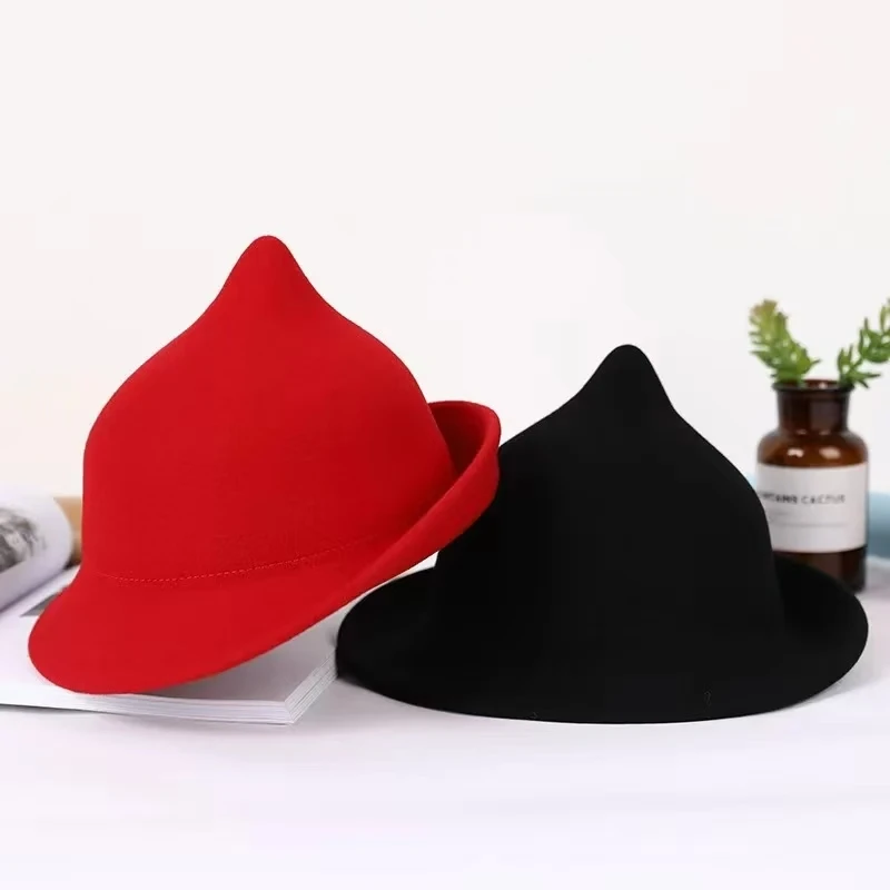 100% Wool Modern Witch Hat Hal - Fedora Hat Wool recension och pris