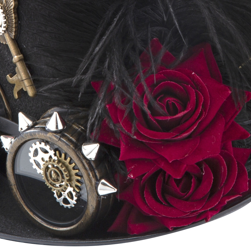 Y166 Vintage Steampunk Hat Top - Fedora Hat Wool recension och pris