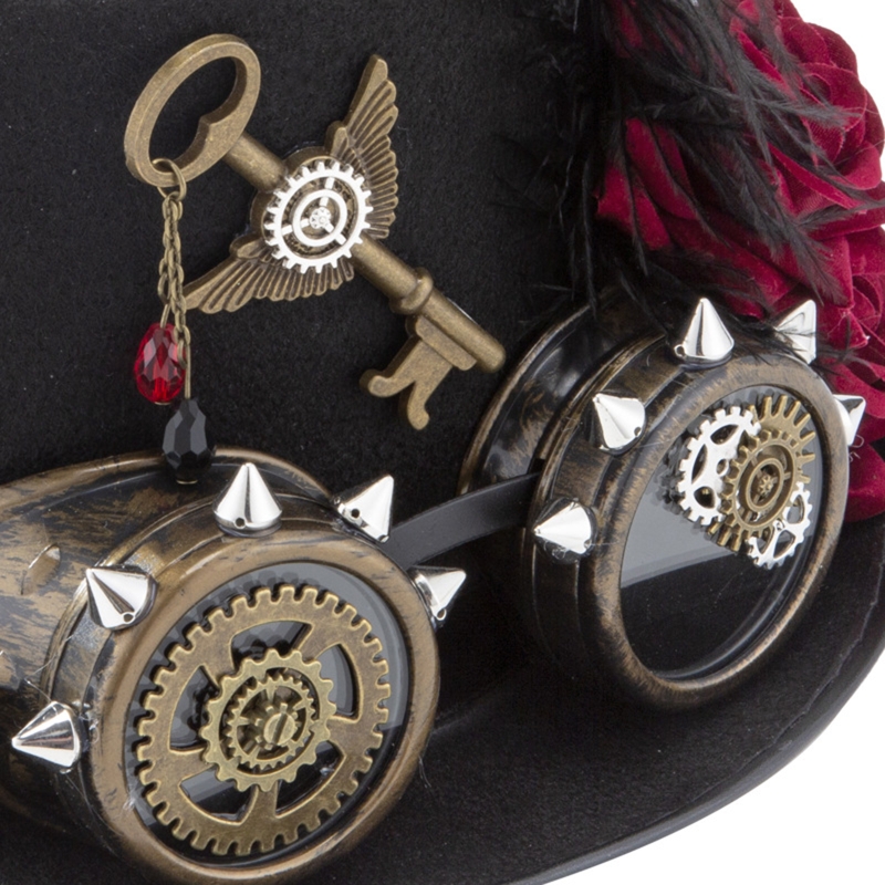 Y166 Vintage Steampunk Hat Top - Fedora Hat Wool recension och pris