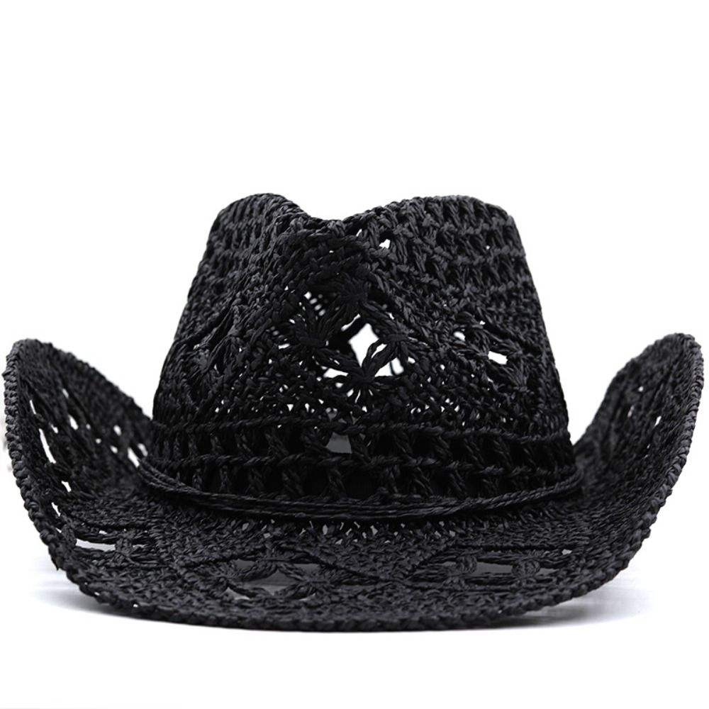 Vintage Wide Brim Hollow Straw - Cowboy Hat Straw recension och pris