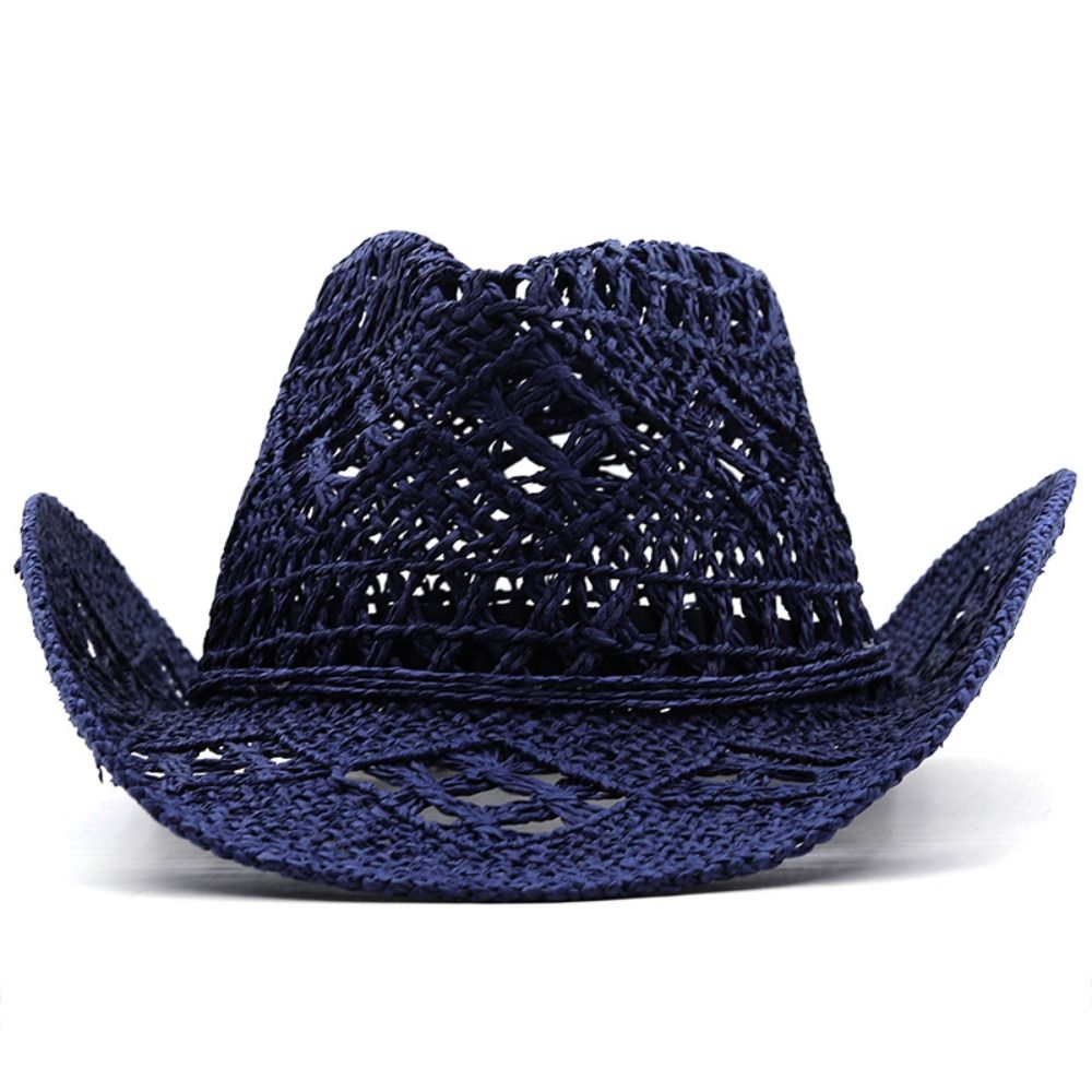 Vintage Wide Brim Hollow Straw - Cowboy Hat Straw recension och pris