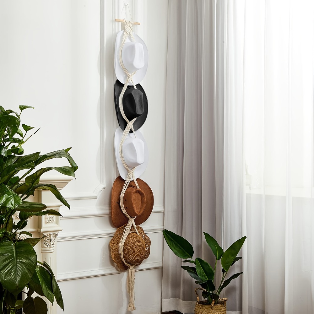 Bohemian Macrame Hat Hanger Ha - Sun Hat Wide Brim recension och pris