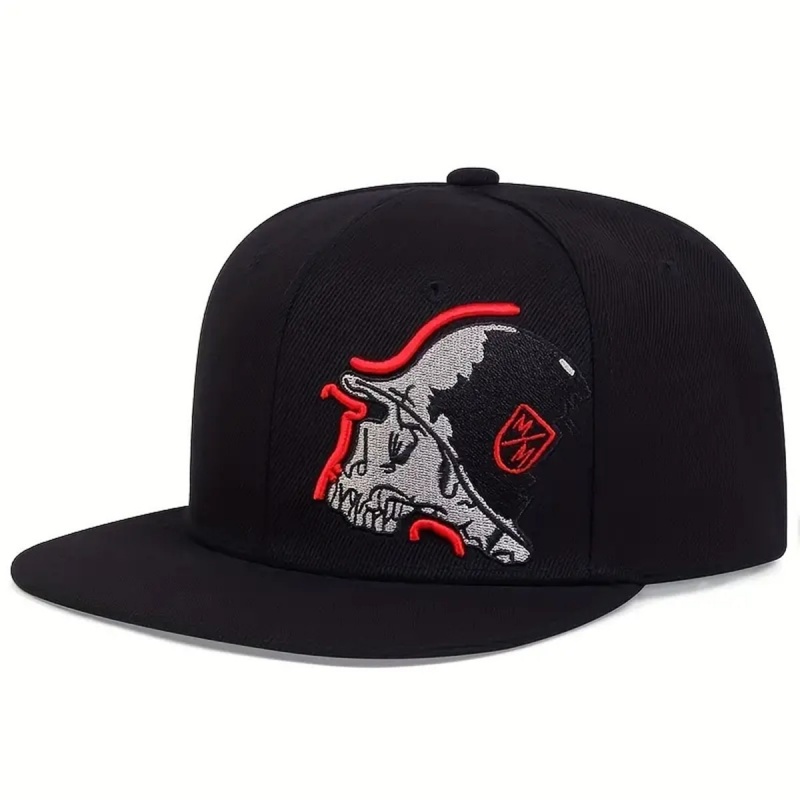 Unisex Skeleton Embroidery Bas - Snapback Hat Flat recension och pris