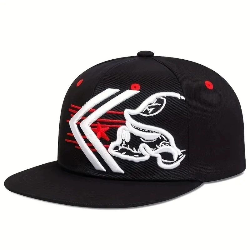 Unisex Skeleton Embroidery Bas - Snapback Hat Flat recension och pris