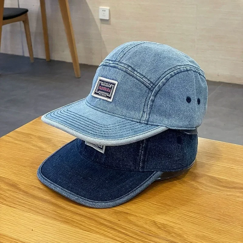 Vintage Flat Brim Denim Baseba - Corduroy Cap 5 Panel recension och pris