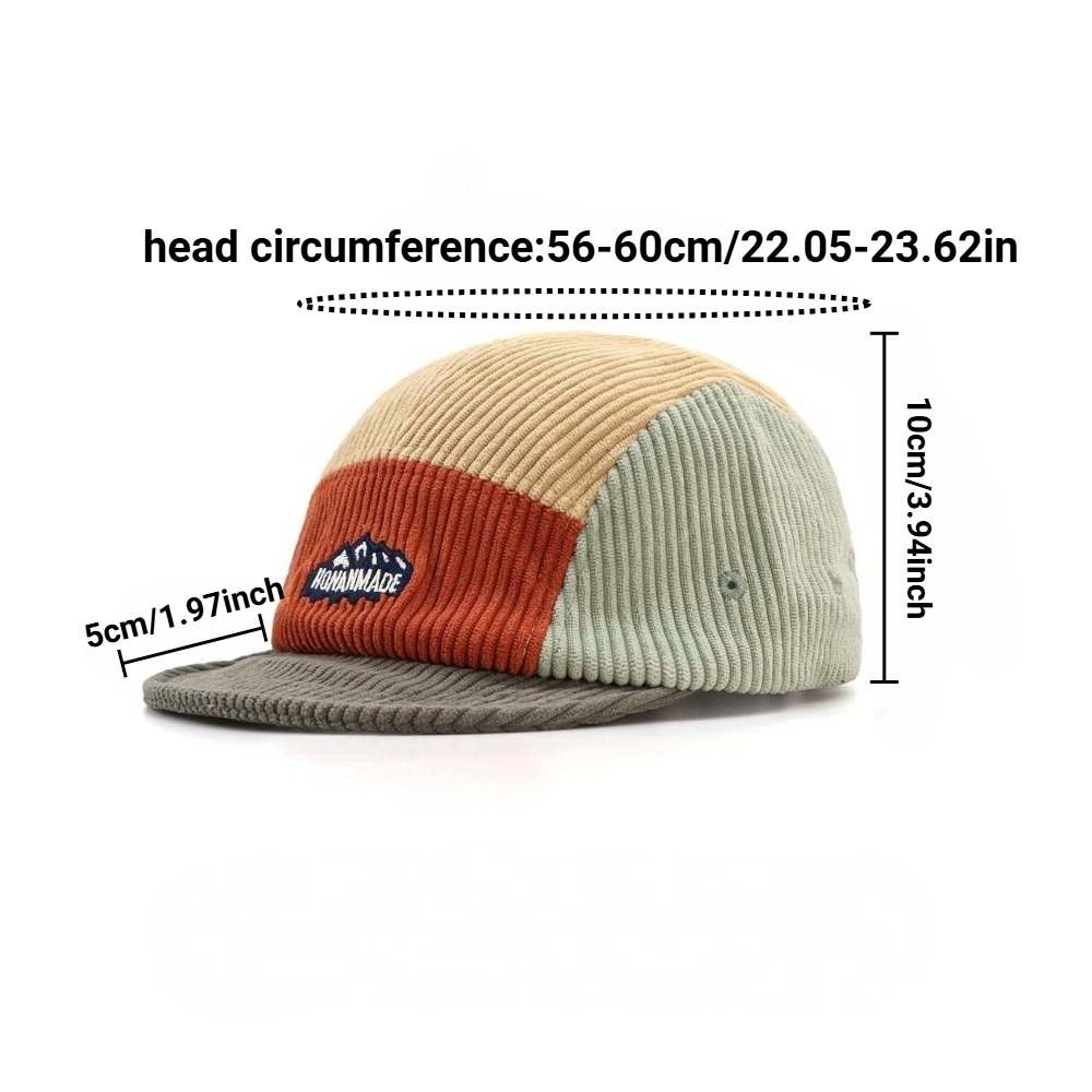 5 Panel Short Brim Cap, Vintag - Corduroy Cap 5 Panel recension och pris