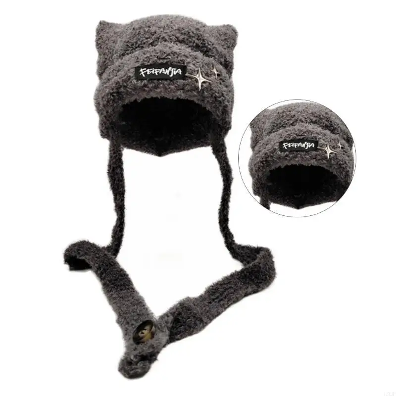 L93F Handmade Knit Ear Trapper - Winter Trapper Hat recension och pris