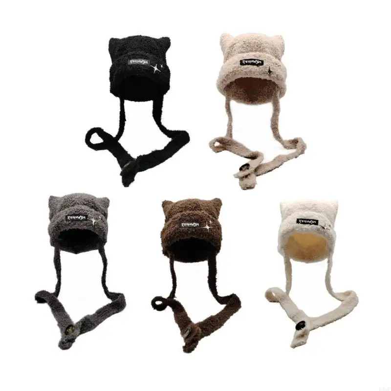 L93F Handmade Knit Ear Trapper - Winter Trapper Hat recension och pris