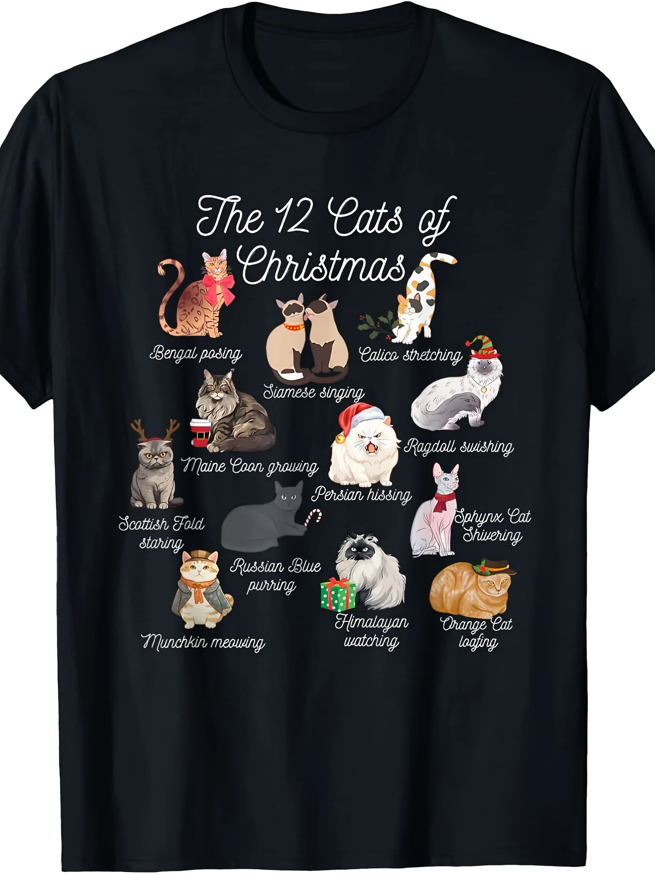 The 12 Cats of Christmas T-Shi - Dad Hat Cotton recension och pris
