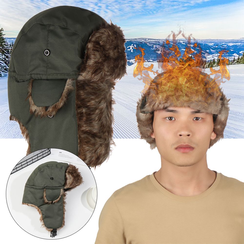 Warm Earflap Trapper Ski Hat W - Trapper Hat Ear Flap recension och pris