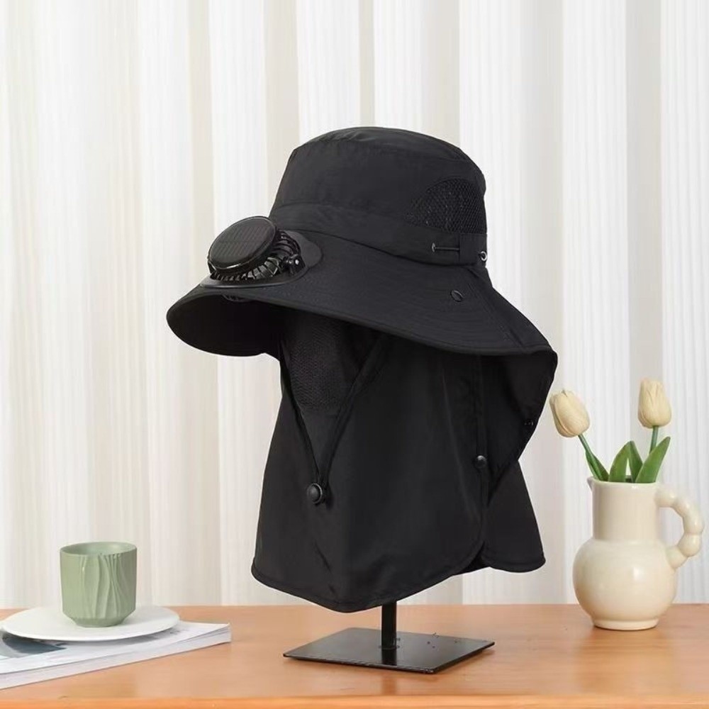 Portable Solar Rechargeable Fa - Sun Hat Wide Brim recension och pris