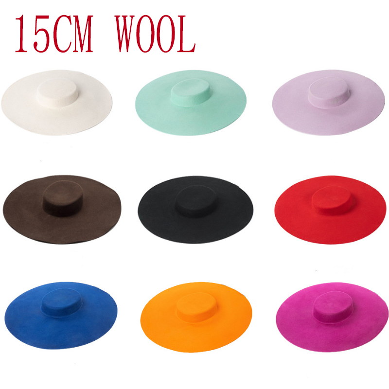 15cm WOOL wheat wide brim wool - Fedora Hat Wool recension och pris