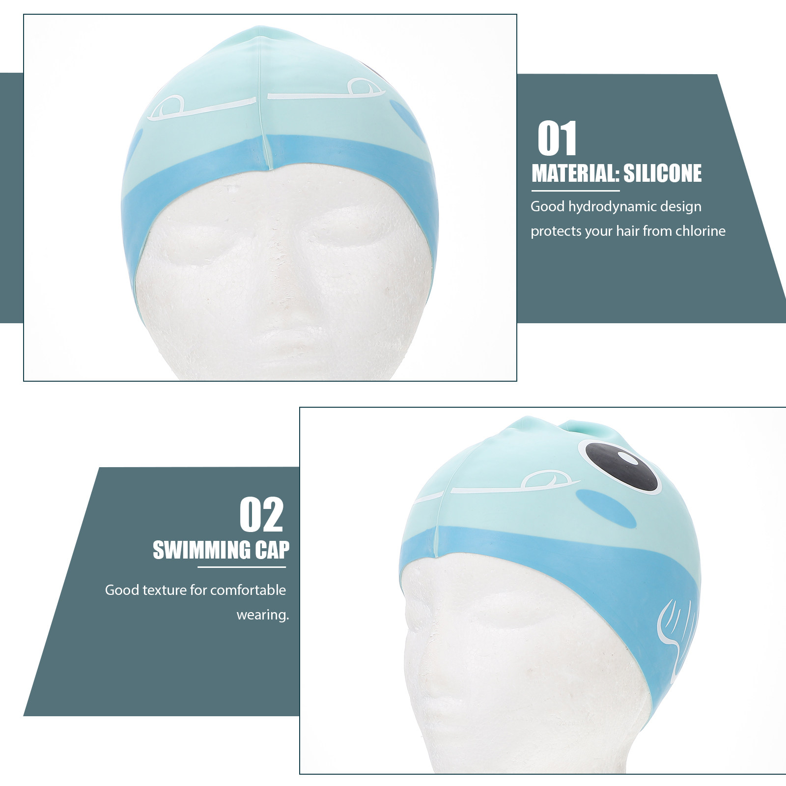 Silicone Swim Cap Cartoon Kids - Swim Hat Silicone recension och pris