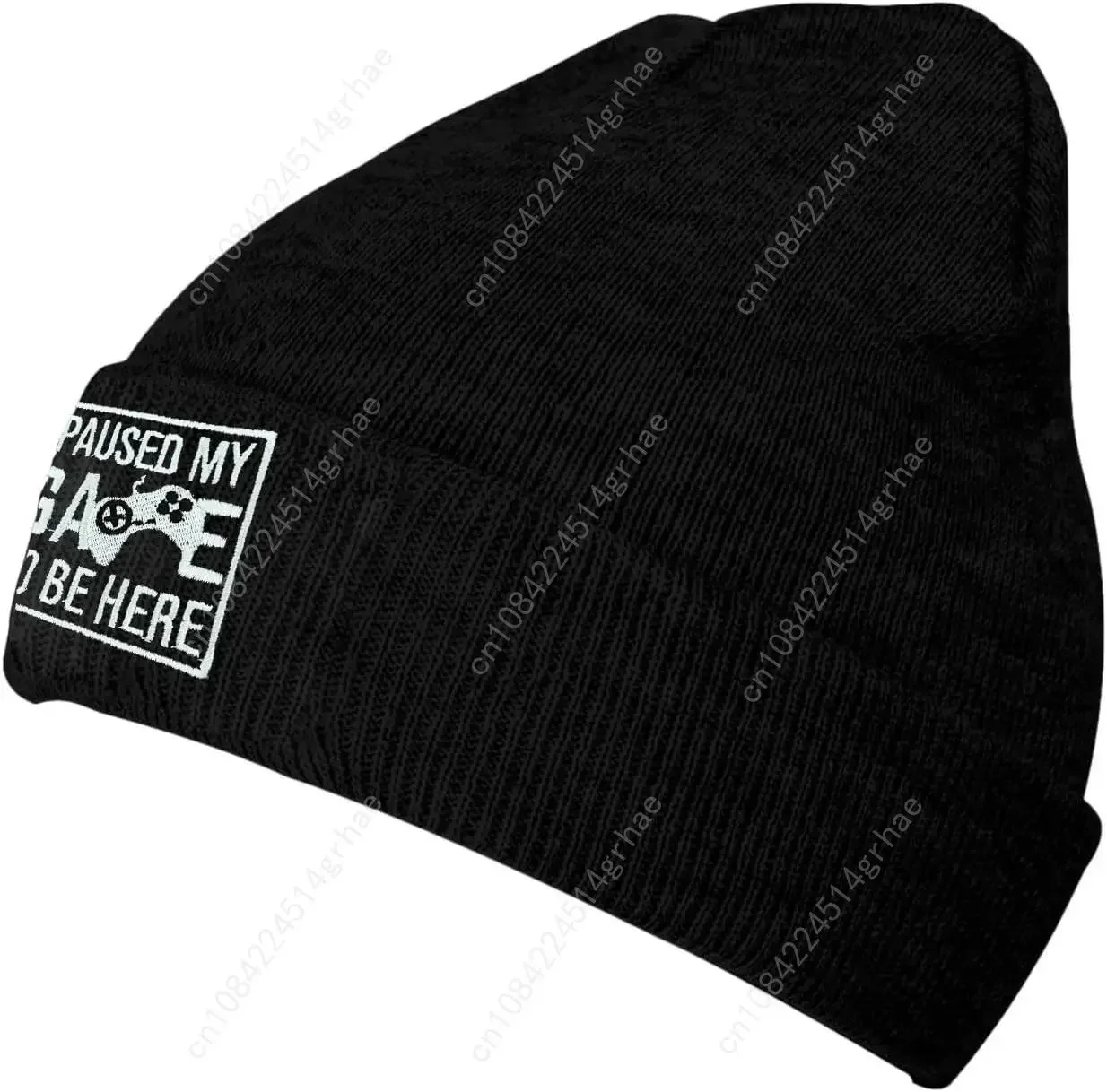 Fish Embroidery Beanie Hat Win - Beanie Cuffed Knit recension och pris