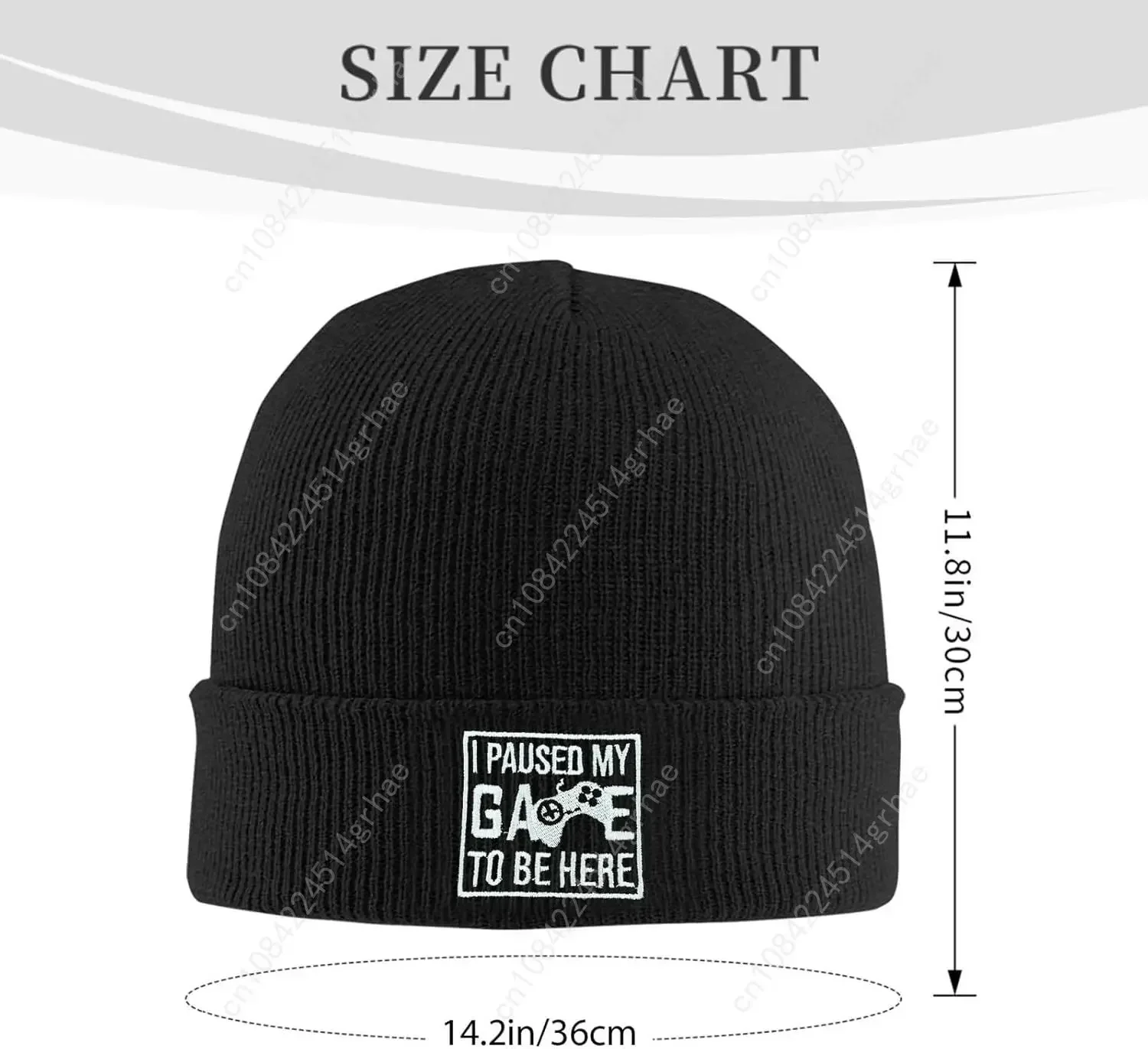 Fish Embroidery Beanie Hat Win - Beanie Cuffed Knit recension och pris