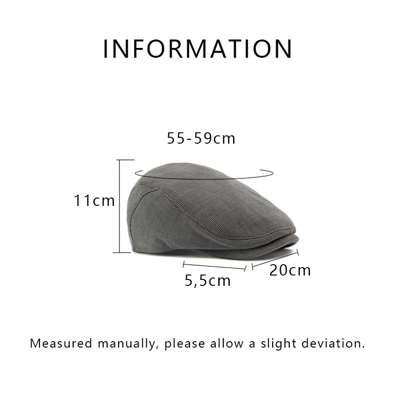 Corduroy Flat Cap for Men Wome - Newsboy Cap Ivy recension och pris