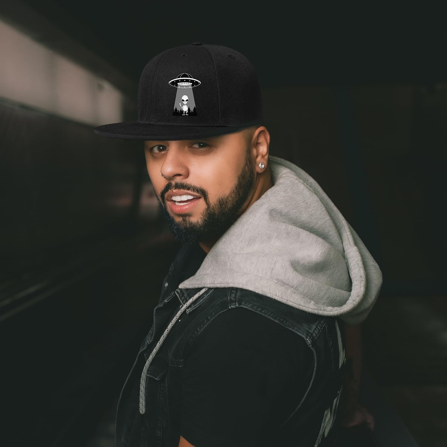 Ufo Aliens Snapback Hats for M - Snapback Hat Flat recension och pris